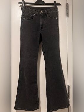 H&M Black High-Rise BootCut Flared Jeans